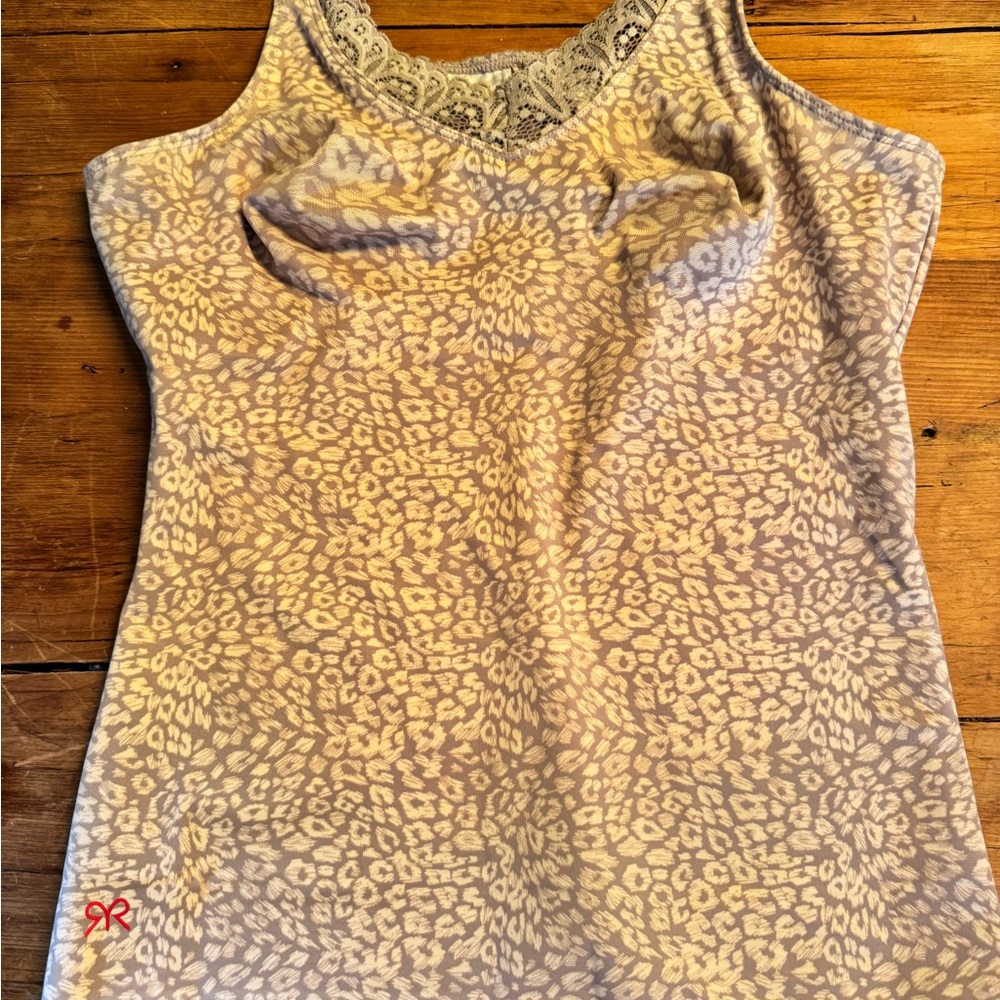 Ruby Ribbon Diva Lace Cami Spotted Sphinx animal print Camisole